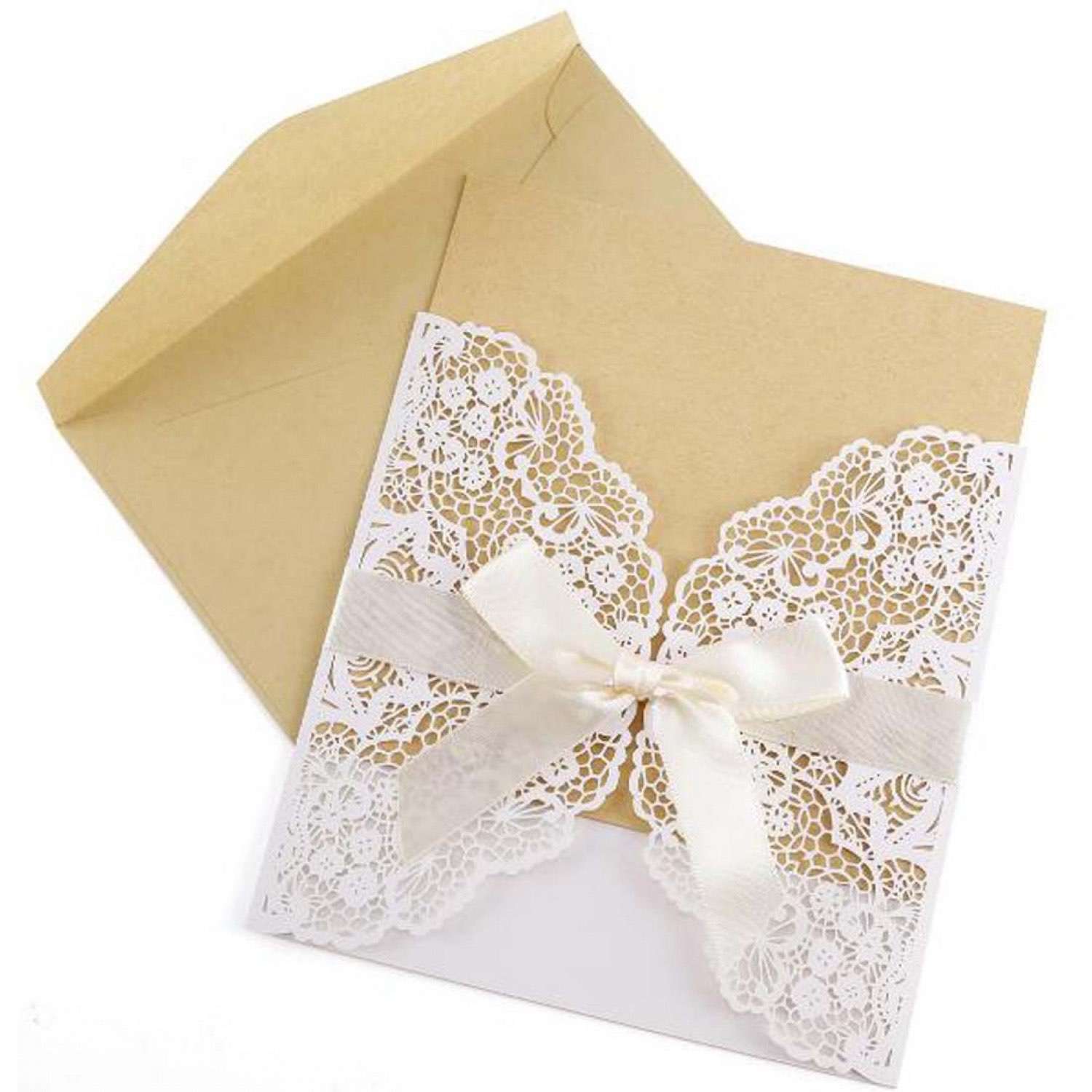 White Invitation Card Laser Cut Paper Latest Wedding Invitation Marriage Card